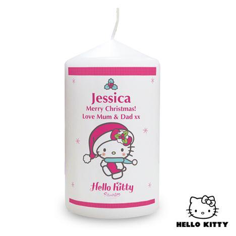 Personalised Hello Kitty Pink Christmas Candle £10.99